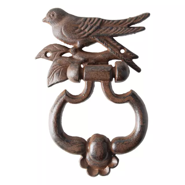 Heurtoir de porte d'entrée avec un oiseau en fonte