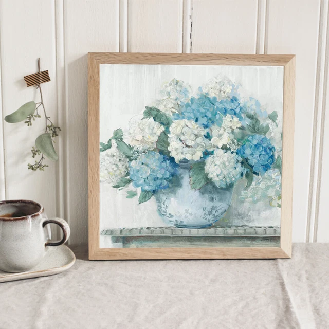 PAINT BY NUMBERS Kit DIY Hydrangea Hand Oil Picture Craft Home Wall