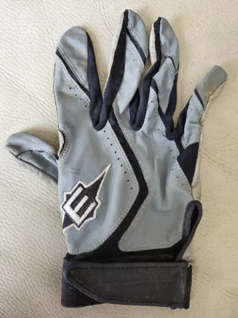 Men's Women's Adult Easton Gray Black White Right Hand Batting Glove M Medium