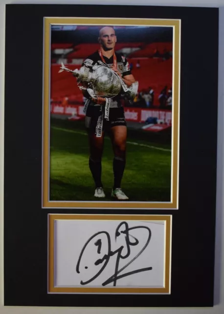 Danny Houghton Signed Autograph A4 photo display Rugby League Hull AFTAL COA