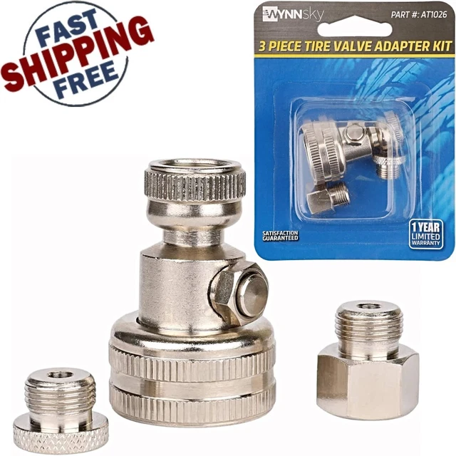 New Tire Valve Adapter Kit Tractor Tire Tube Air Water Adapter Valve Stem Tools