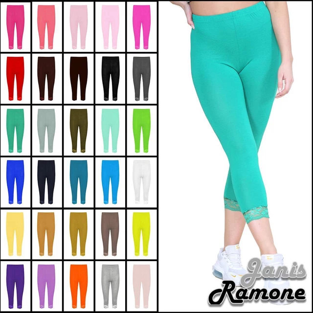 LEGGINGS DONNA PIZZO 3 4 Piatto Capri Palestra Elasticizzata