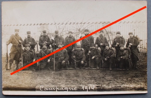1914 Campaign Infantry Group Souvenir Photo Card