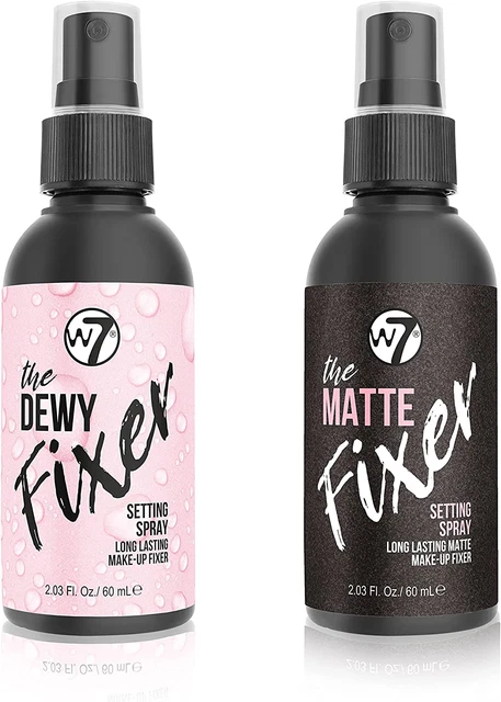 W7 The Fixer Duo - Set 2 pz spray impostazione trucco - finiture rugiada e opache per