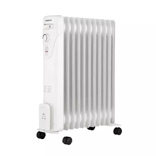 Radiateur Bain d'Huile Chauffage Electrique Mobile 11 Eléments 3 Puissance 2500W