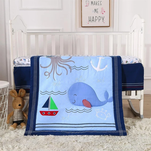Crib Bedding Set Blue, Premium Sea Baby Nursery Bedding Set, Baby Boy Crib Set, Crib Bedding Set Blue, Premium Sea Baby Nursery Bedding Set, Baby Boy Crib Set,