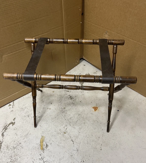 VTG Wood Hotel Folding Luggage Suitcase Rack Valet Stand ,,,Nice wood