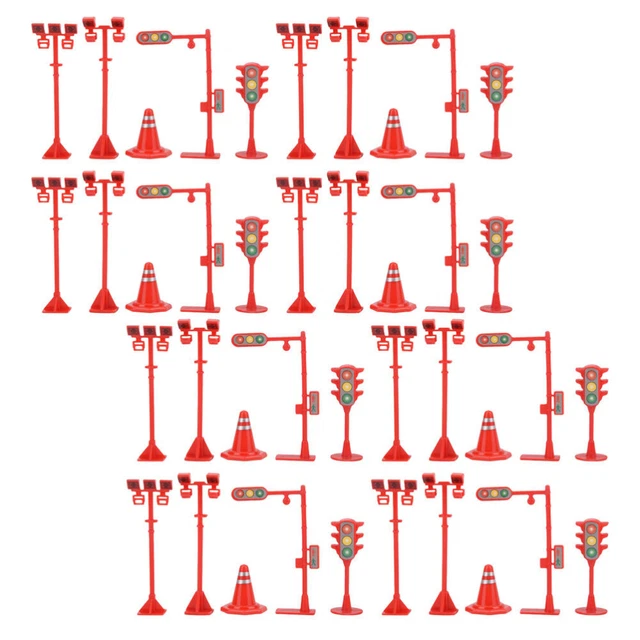 8 set cartelli stradali-barricate-ornamenti costruzione cartello stradale semaforo bambino