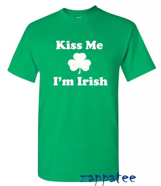 Kiss Me I'm Irish T Shirt - Ireland St Patrick's Day Rugby Holiday Football tee