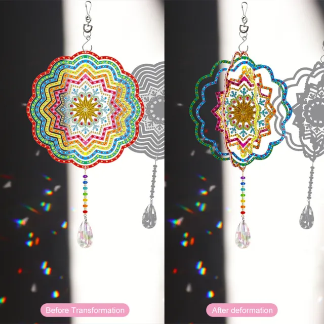 SoeHong 5D DIY Diamant DIY Malerei Drehbares Windspiel Doppelseitiges Aufhängen