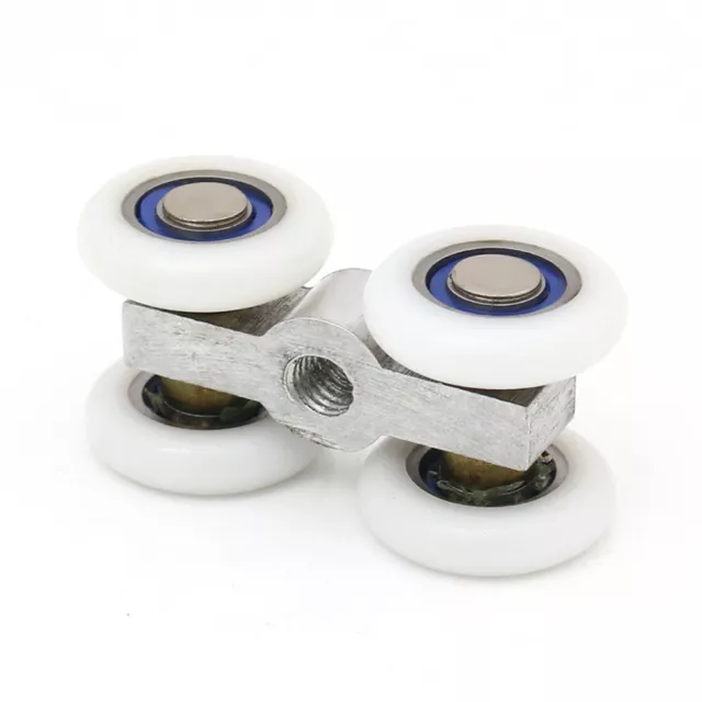 2Pcs Metal Furniture Hardware Wheel 1.85*0.87 Inch Pulley Hardware  Wardrobe