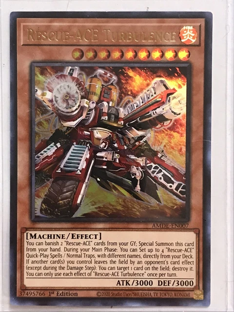 Rescue - ACE Turbulence AMDE-EN007 Ultra Rare Yu-Gi-Oh! 1st Edition NM