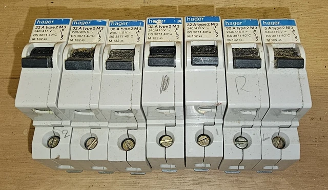 Hager MCB Set di 7 interruttori miniaturizzati