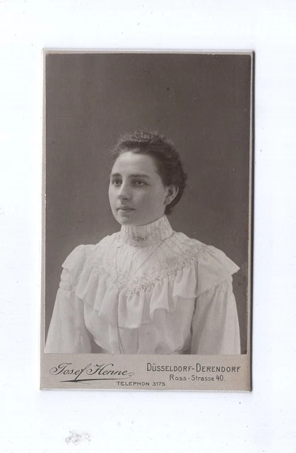 CDV Foto Damenportrait - Düsseldorf-Derendorf 1900er