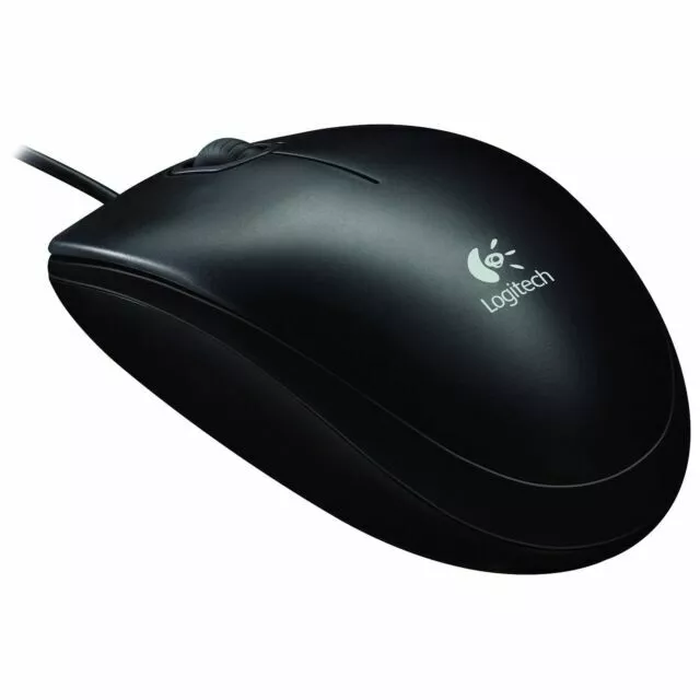 B100 Corded Mouse Wired USB Mouse for Computers and laptops Black