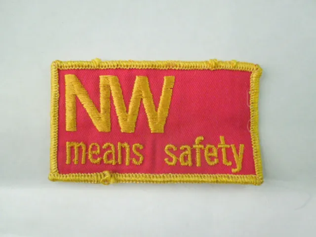 Vintage Norfolk Western Railway NW Means Safety Train Railroad Sew On Patch