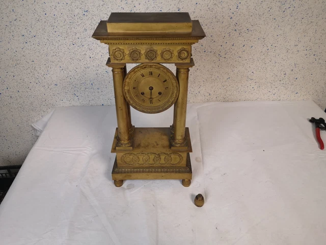 ANCIENNE PENDULE PORTIQUE en bronze EUR 400,00 - PicClick FR