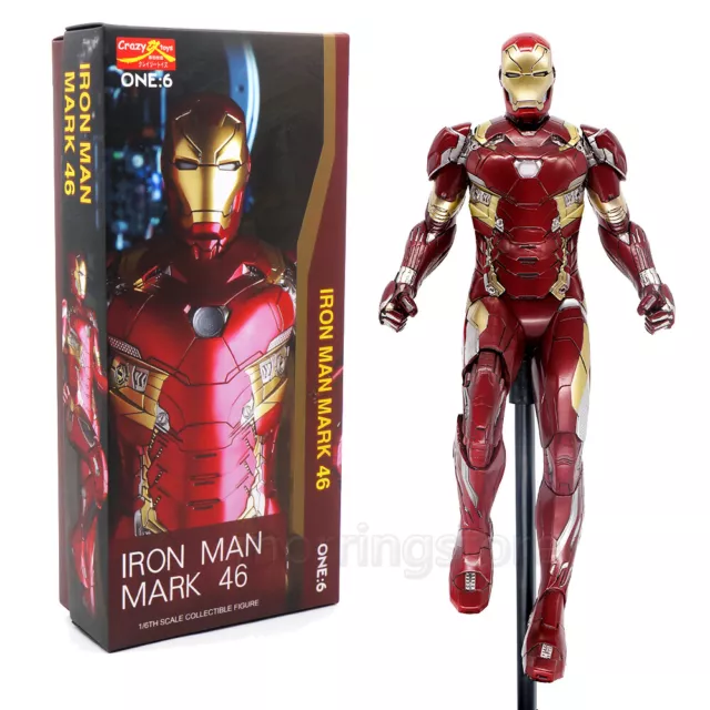 Crazy Toys Iron Man MA46 Tony Stark Avengers Hero 1/6 Figur Statue Modell Gift