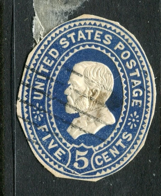 USA; 1870s-80s early classic Embossed Presidential POSTAL STATIONARY PIECE 5c.