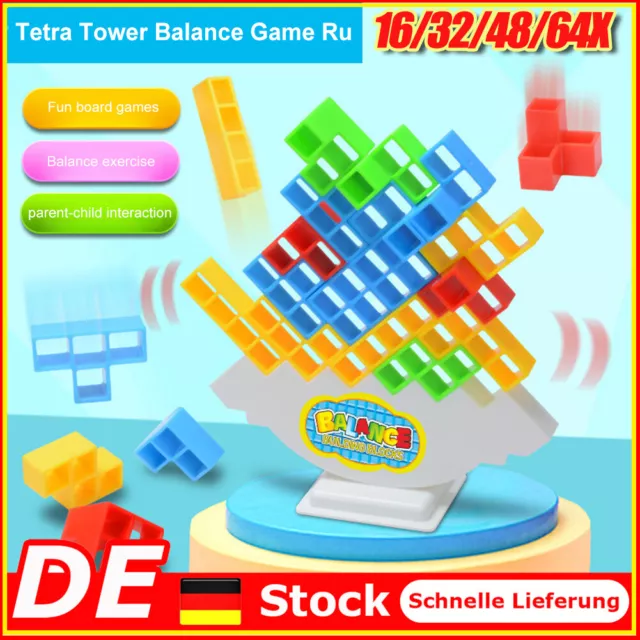 Schaukelstapel Balance Spiel für Kinder Tetra Tower Game Spielzeug Stapelspiel