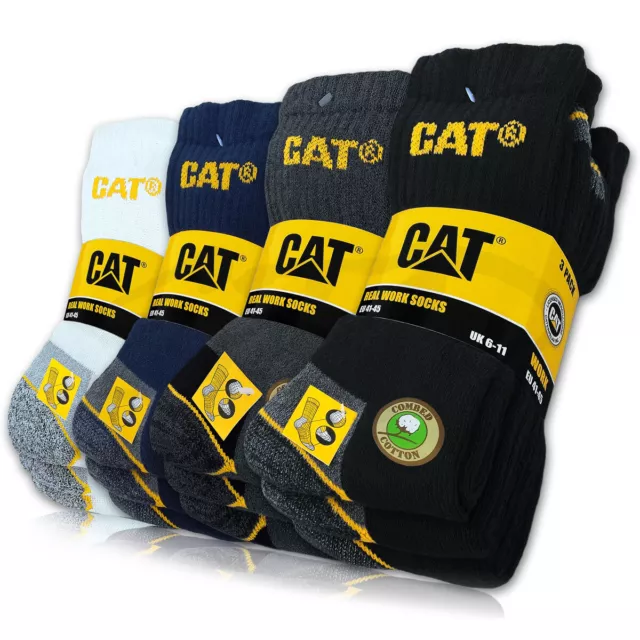 CAT REAL WORK Herren Arbeitssocken Damen Business Socken Strümpfe CATERPILLAR