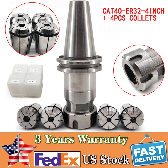 CAT40 ER32 Floating Tap/Tapping Holder w/4PCS ER32 Tap Collets For CNC Machine