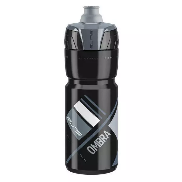 New Elite Ombra Cycling Water Bottle, 750mL, Black / Grey