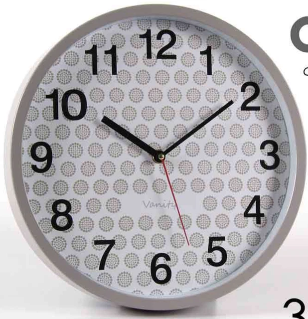 Horloge Murale Fradley Unity - 30 Cm Argent - Mouvement Silencieux Moderne