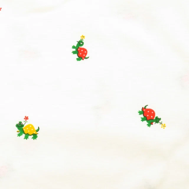 Vintage 1980s Smiling Turtle Knit Fabric BTY