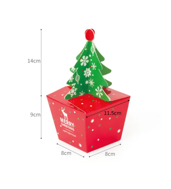 Cupcakes Dessert Candy Gift Apple Gift Bell Christmas Tree Pack Box Xmas Bags 2