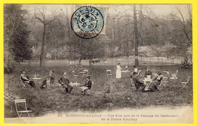 cpa 92 Le PLESSIS ROBINSON RESTAURANT de la Ferme d'AULNAY Rue de CHÂTEAUBRIAND