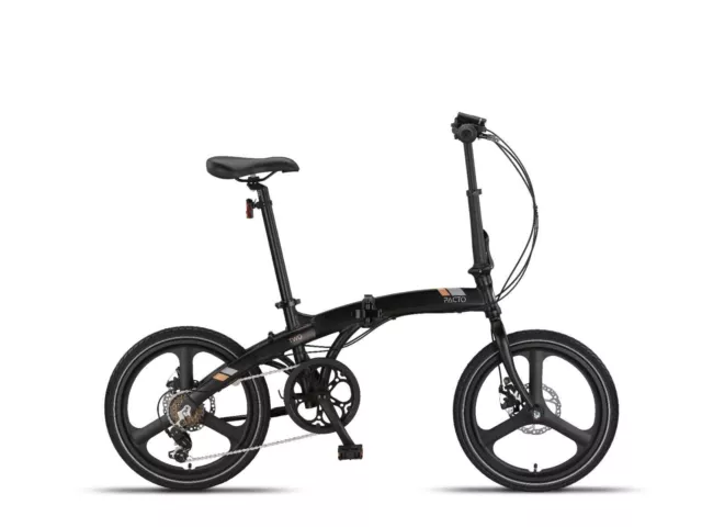 PACTO TWO Bicicleta plegable de alta calidad con cuadro de aluminio de 20...