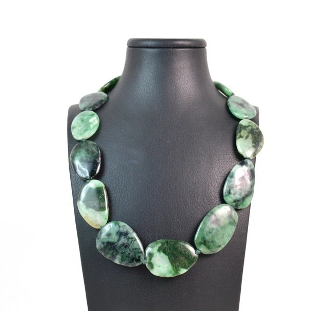 Collier Dégradé En Aigue-marine Et Argent 925 - Made In Italy, 45 Cm, Pierres Naturelles, Neuf