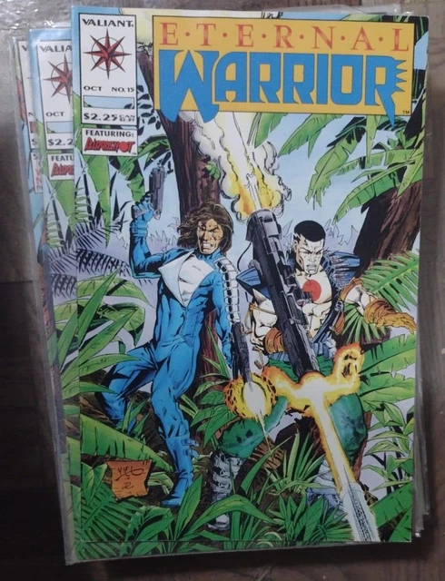 Eternal Warrior  # 15  1993 Valiant Comics    With  Bloodshot  Again !!!!