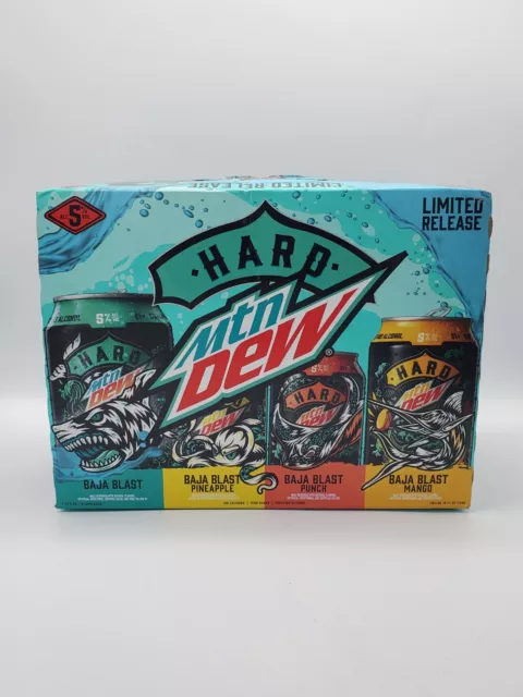 EMPTY 2023 Limited Release HARD Mtn Dew 12 Pack Box Only Baja Blast Flavors