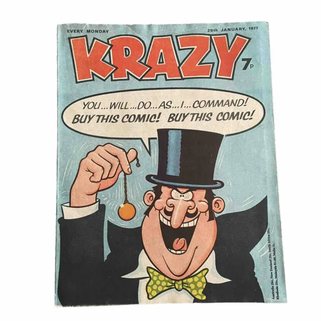 Krazy Comic - 29th January 1977 You Will Do As I Command! Buy This Comic!