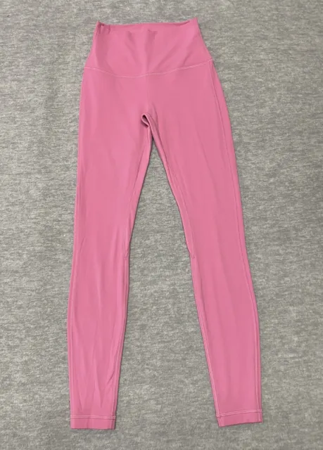 LULULEMON LEGGINGS WOMENS Size 4 Pink Align High Rise Pants Full