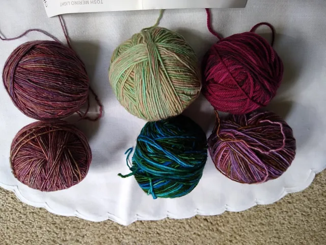 Madeline Tosh Yarn Lot of 6 Hand Dyed Yarn 420 yards 100% Superwash Merino Wool