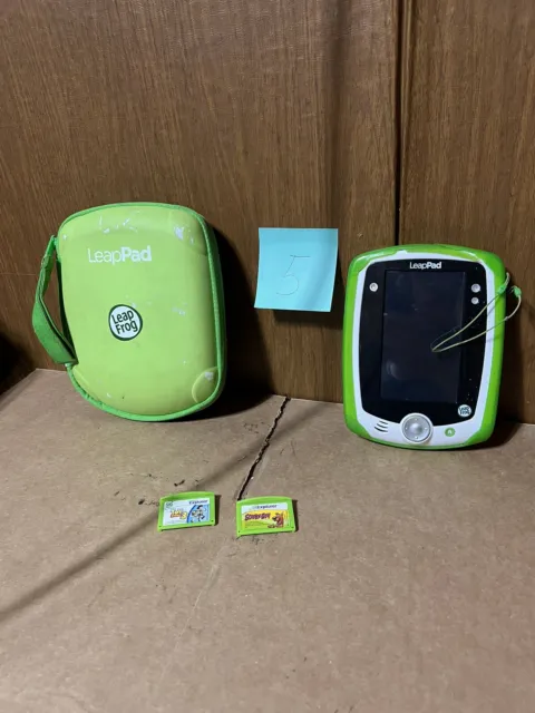 Leapfrog LeapPad Explorer Green/White Tested/ Working W/2 Games & Case