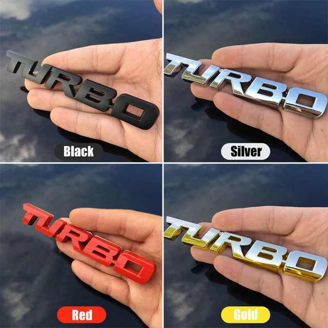 Turbo Emblem Badge Chrome Turbo T Emblem Badge - Metal Trunk Decal Sticker For Cars Auto 267868 - Foto 2