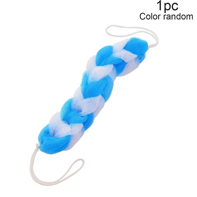 Back Scrubber Bath Shower Mesh Sponge Exfoliating Body Nylon Puff Brush K7P8