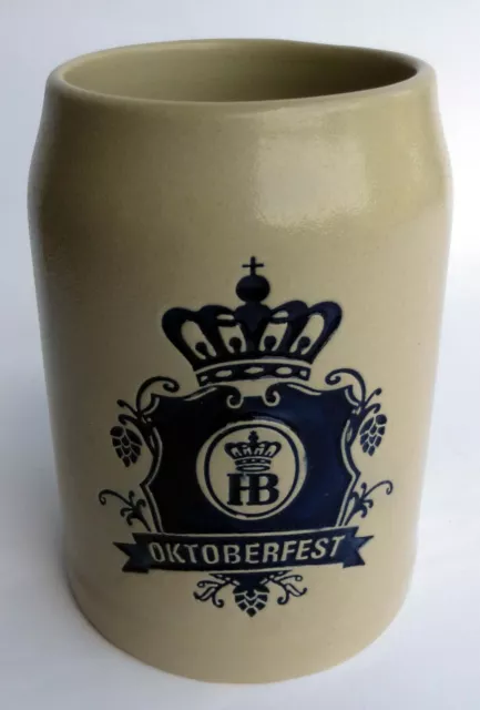 Masskrug München HB Hofbräu Bier Bierkrug Brauerei Steinkrug 0,5L Oktoberfest 2