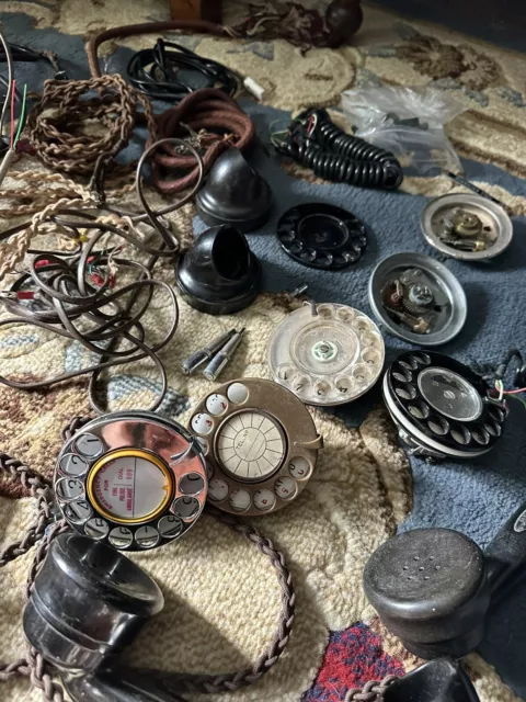 Bakelite telephone spare parts, plungers,button, Handsets, Dials, Cases And More