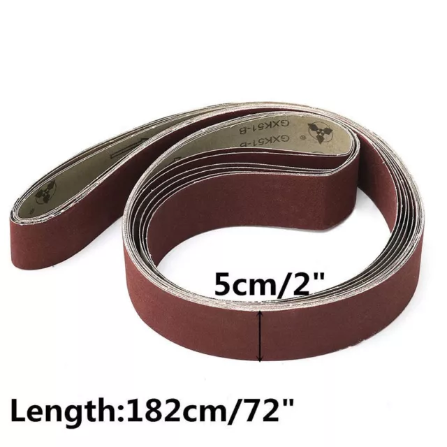 5x180cm Size 36~1000 Grit Sanding Belt For Metal Wood Grinding Abrasive Tool