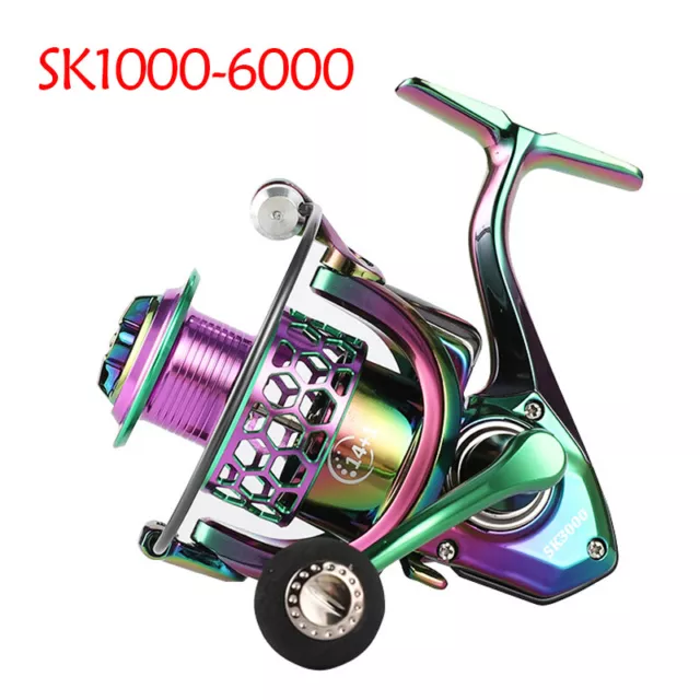 14+1BB Ball Bearing Metal Saltwater Freshwater Fishing Spinning Reel SK1000-6000