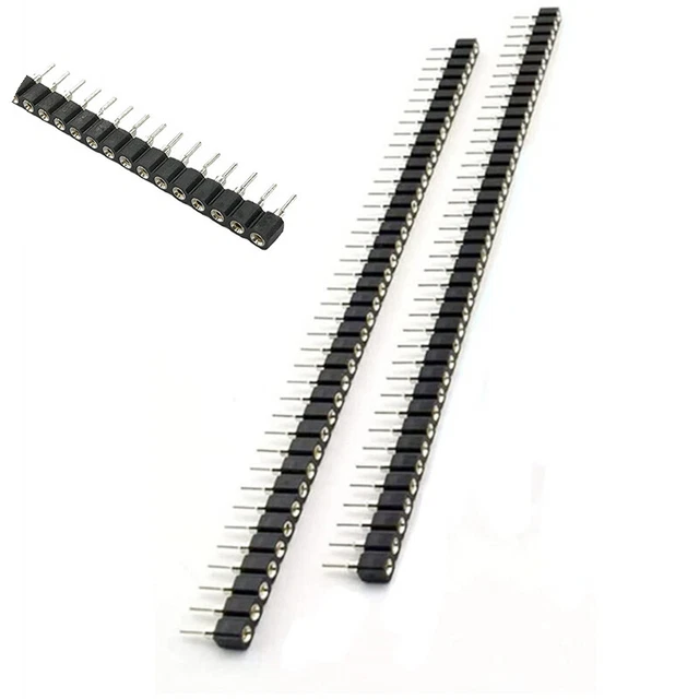 5Pcs 40Pin Header Socket Row Round 2.54mm Single gold plated Female Pin