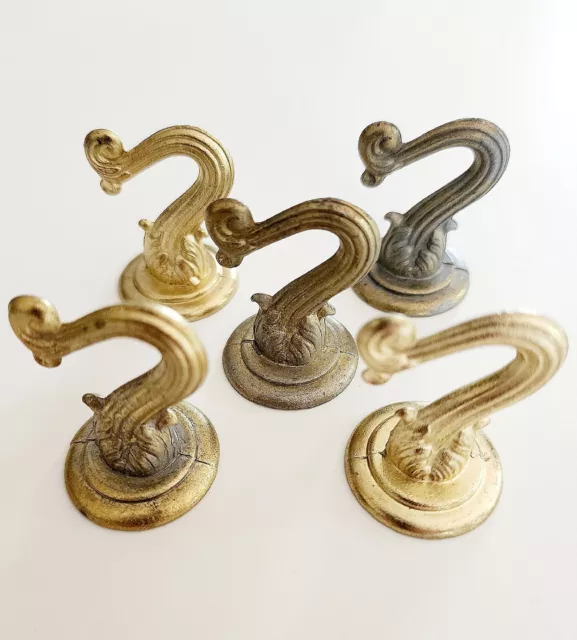 Ceiling Hooks Japan Metal Lot Of 5 Vintage 1960-70s 0609 1.75" Hangers #5 E17