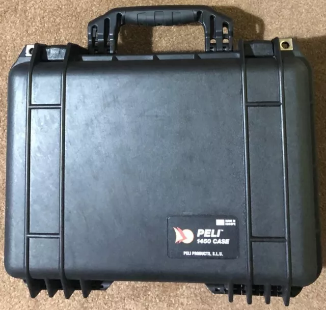 PELI 1450 HARD CASE - CAMERA EQUIPMENT CASE HOLDER w/original foam