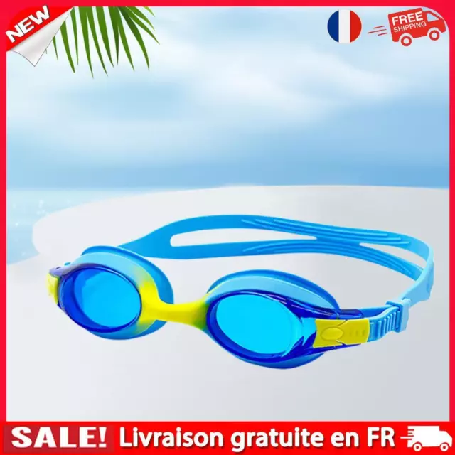 Lunettes de natation confortables pour enfants de 3 �� 14 ans (bleu jaune)