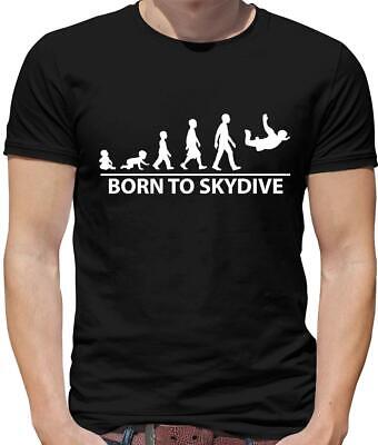 Born To Skydive Mens T-Shirt - SkyDiving - Sky Dive - Free Fall - Parachuting